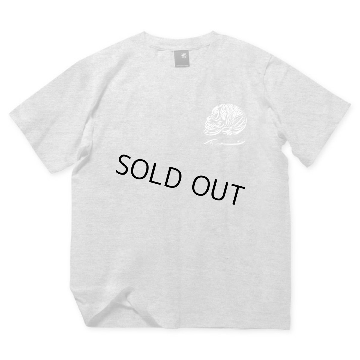 画像2: USUGROW / LIFE SKULL GREY TEE (2)